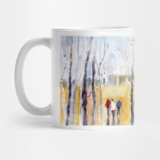 Loose Watercolor - Three Wanderers in New Hampshire Mug